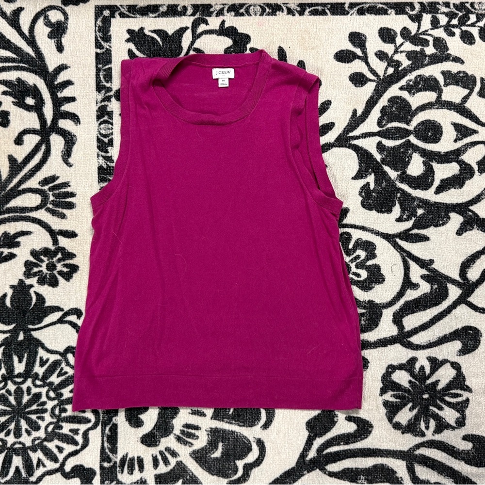 J. Crew Sleeveless Magenta Tank Top